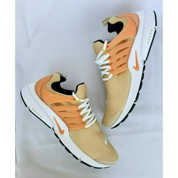 SIZE 14 MEN'S NIKE PRESTO RUNNING SNEAKERS FJ4006-252 SESAME BRIGHT MANDARIN - Picture 1 of 8